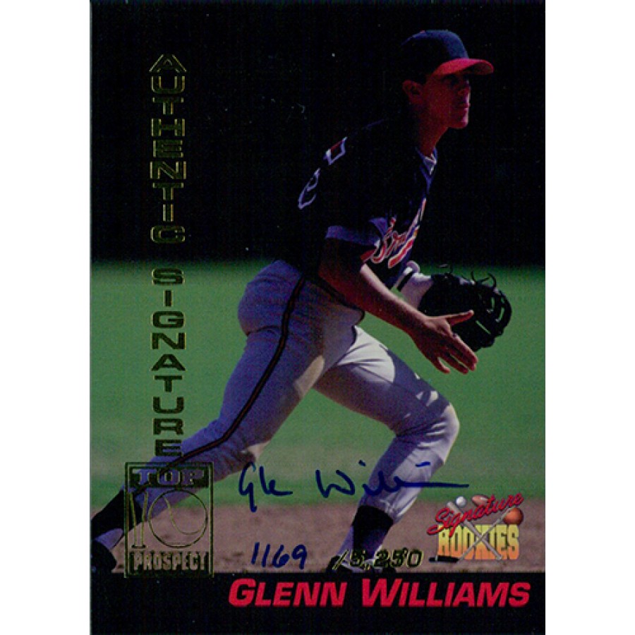 Glenn Williams Signed 1994 Signature Rookies Baseball Card B5 /5250